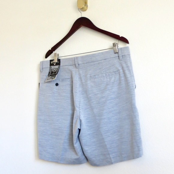 NEW! Callaway Opti-Dri Stretch UPF 50 Sun Protect Golf Shorts Gray SZ 36 - Picture 4 of 6